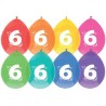 Ballons 6 ans pack de 8 pièces