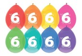 Ballons 6 ans pack de 8 pièces