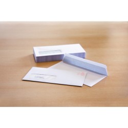 dienstenvelop venster links Raadhuis 110x220mm DL (EA5/6) wit plakstrip krimp a 25 stuks