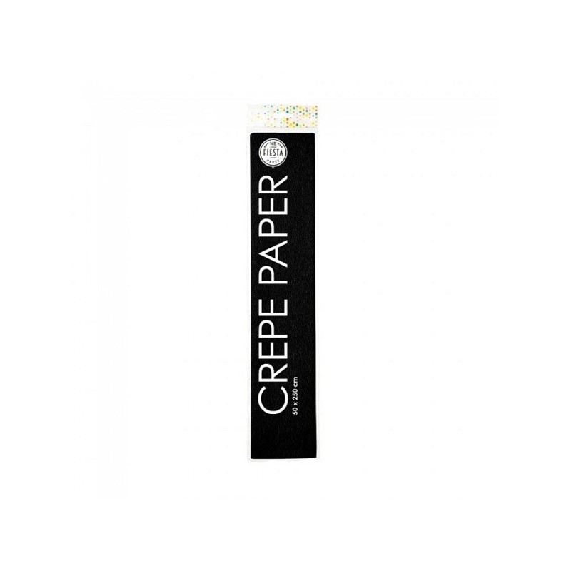 Papier crépon 50x250 cm C19 noir pack de 12 rouleaux