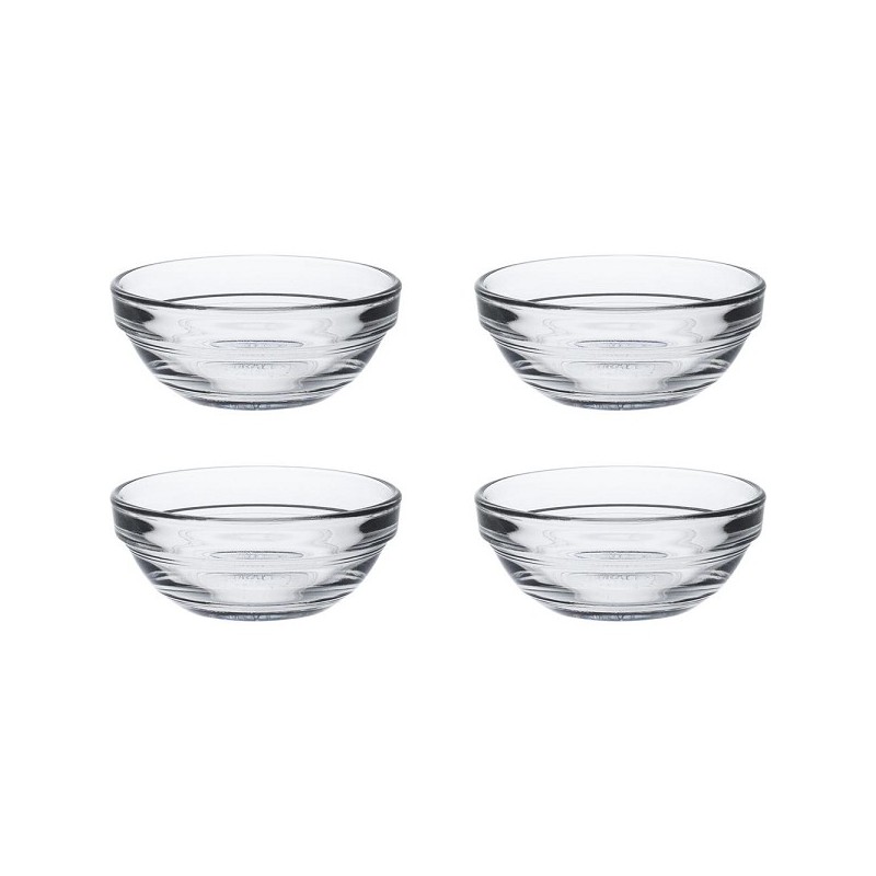 Duralex Bol Lys empilable rond verre dur 70ml 7,5cm 4 pièces