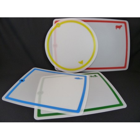 Ensemble de tapis de découpe en 4 couleurs, formes et tailles différentes