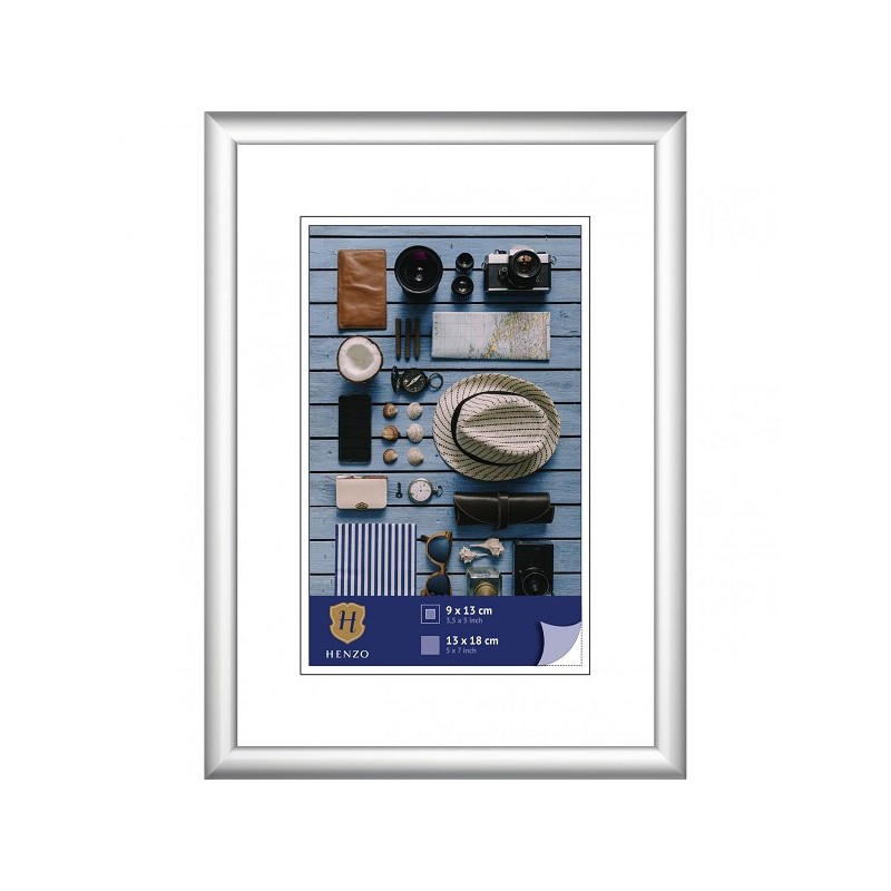 Henzo fotolijst Napoli frame 13x18cm foto 9x13cm zilver kunststof