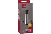 Vacuvin Wine Saver set RVS 1 pomp met 2 stoppers
