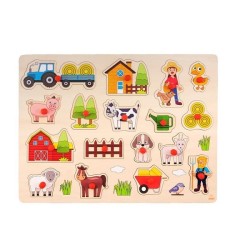 Puzzel Hout Boerderij 40x30 Cm
