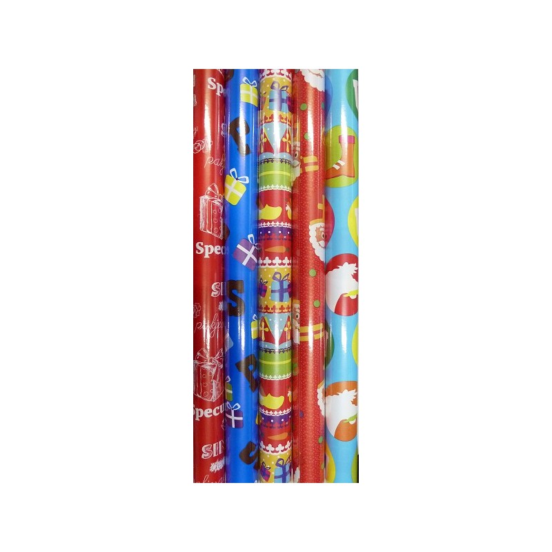 Papier cadeau Sinterklaas 250x46 par ROULEAU LIBRE