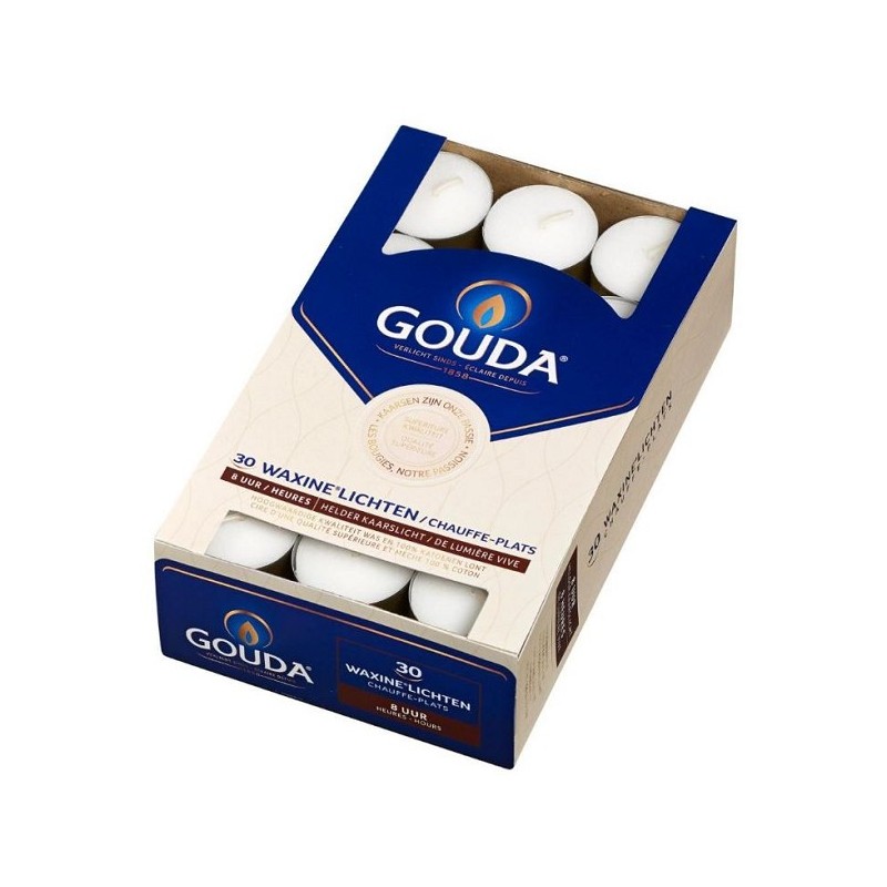 Gouda Bougie chauffe-plat heure 8 heures boîte de 30 pièces