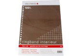 Reliure à anneaux Vérone intérieure A4 23 anneaux carrés 10mm 100 feuilles