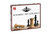 Jumbo Schaken 1 Kartonnen Bord (30x30cm) Met 32 Houten Stukken.
