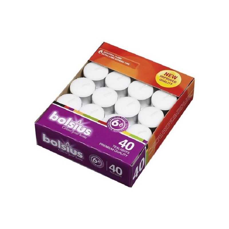Bolsius Theelicht 6 uur doos a 40 wit