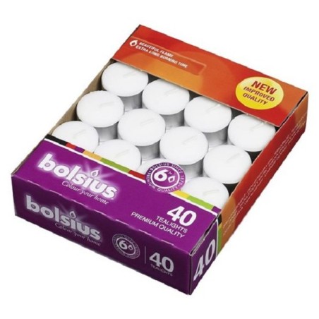 Bolsius Photophore 6 heures boîte de 40 blanc