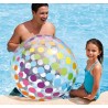 Intex ballon de plage jumbo à rayures colorées 107 cm transparent