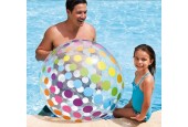 Intex ballon de plage jumbo à rayures colorées 107 cm transparent
