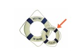 Reddingboei 35 cm blauw/wit welcome