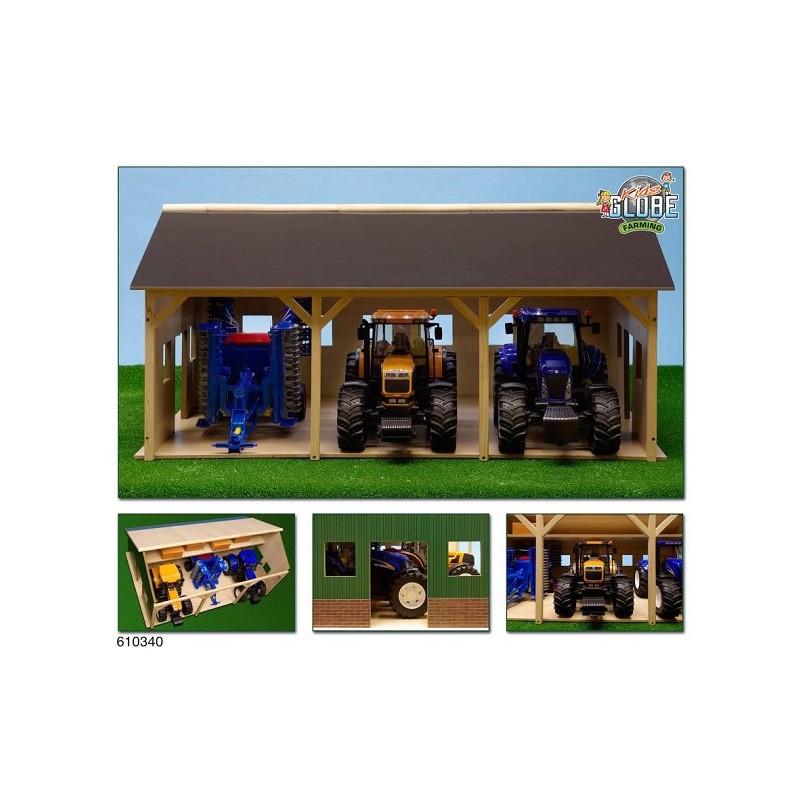 Landbouwloods hout voor 3 tractoren 55x77,5x38 cm