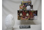 Oeuf géant 11 cm avec présentoir dinosaure en croissance de 6 pièces