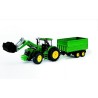 Bruder John Deere 7930 tractor met frontlader en trailer