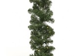 Guirlande de Noël impériale 270x25cm verte avec 50xLED lumière blanc chaud sur piles avec minuterie PVC