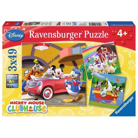Puzzle Ravensburger Disney Mickey Mouse - Trois puzzles - 49 pièces - puzzle enfant