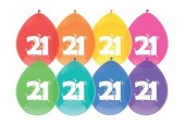 Ballons 21 ans pack de 6 pièces