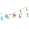 Lumineo LED Solar stringlights Kunststof 10 lampen multikleur Lengte 450cm. Brandt tot 6 uren.