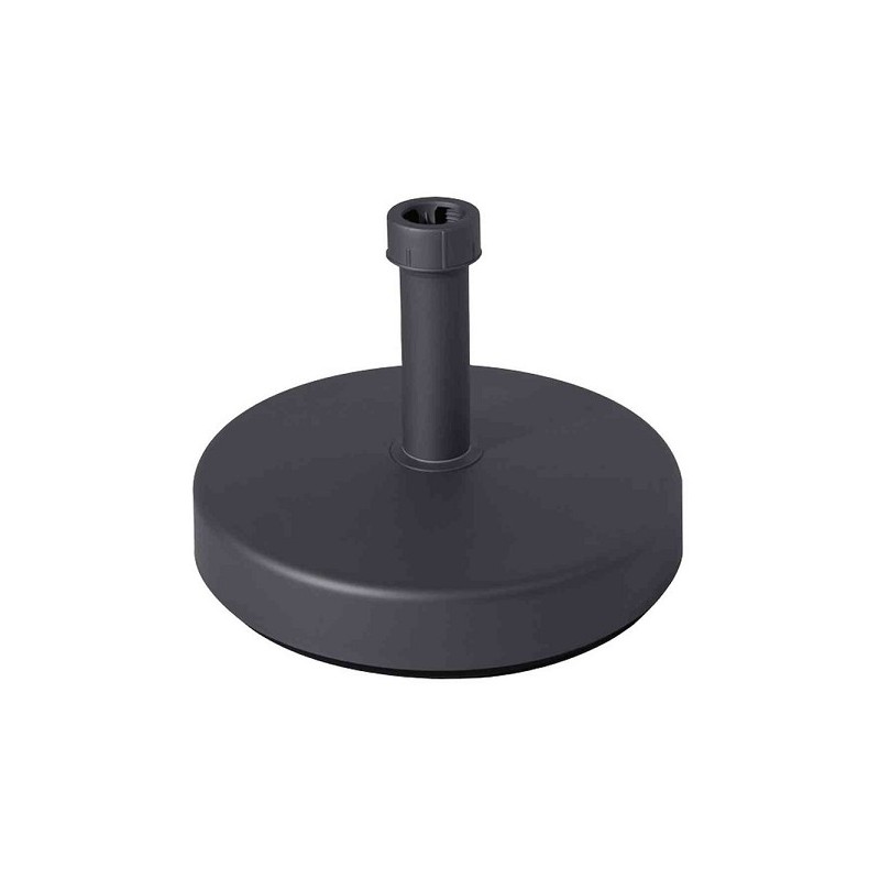 Pied de parasol rond 25kg rechargeable anthracite