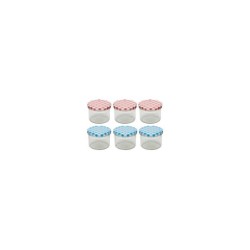 Weckglas / Weckpot / Jampot Met Geruit Schroefdeksel 230 Ml Pak A 6 Stuks