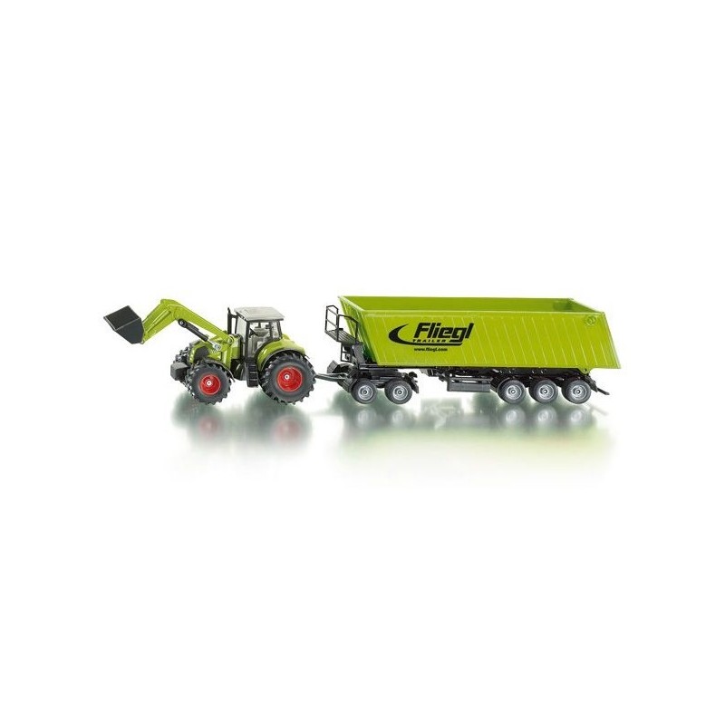 Tracteur Siku 1949 avec chargeur frontal, Dolly et benne