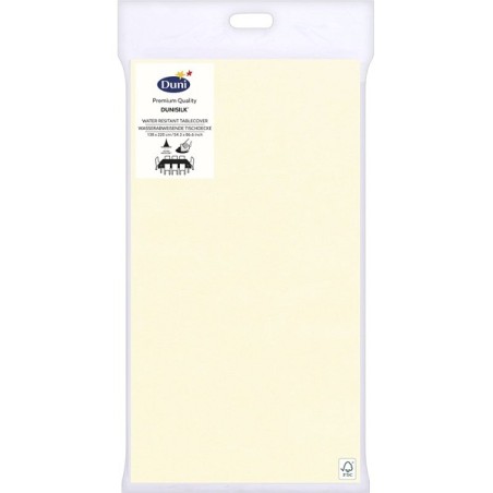 Duni tafellaken 138x220cm Earthy Champagne ivoor