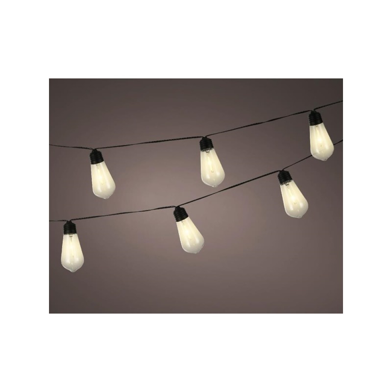 LED Solar Stringlights 10 Lampen L180cm Kunststof Warmwit