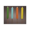 Bougie solaire LED bougie de jardin Ø4-H90cm colorée avec minuterie 6 heures