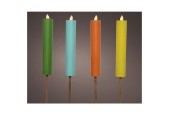 Bougie solaire LED bougie de jardin Ø4-H90cm colorée avec minuterie 6 heures