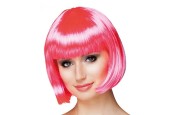 Perruque Cabaret rose vif 100% polyester