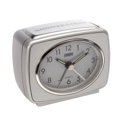 Wekker analoog zilver