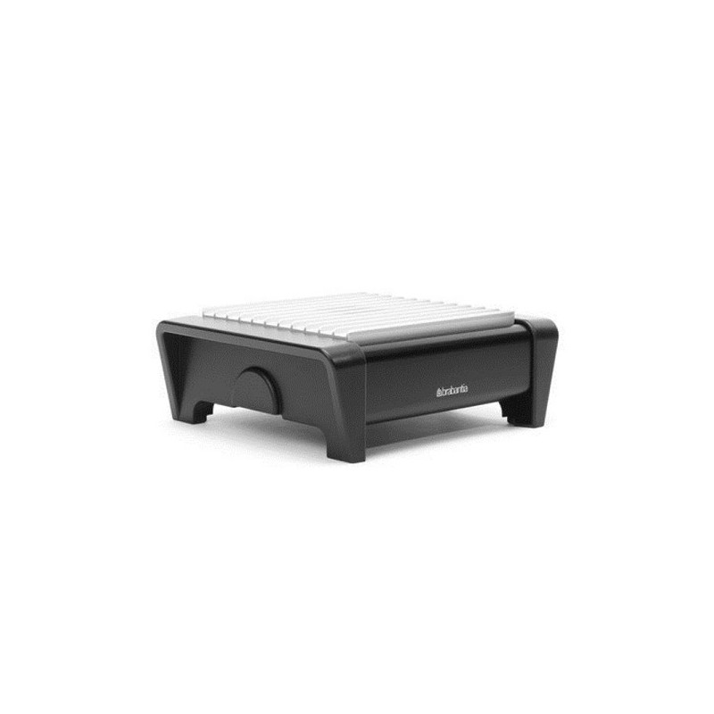 Brabantia chauffe-plat 1 bougie noir acier inoxydable 21x18,8x8cm