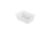 Papstar wegwerpbakje 1 liter deksel 50 stuks 6x19x13 cm wit