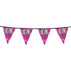 Holografische vlaggenlijn Sweet 16 6 mtr