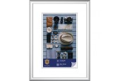 Cadre photo Henzo Cadre Napoli 10x15cm photo avec passe-partout 7x10cm plastique argenté