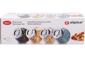 Alpina voorraadpotten glas set van 4