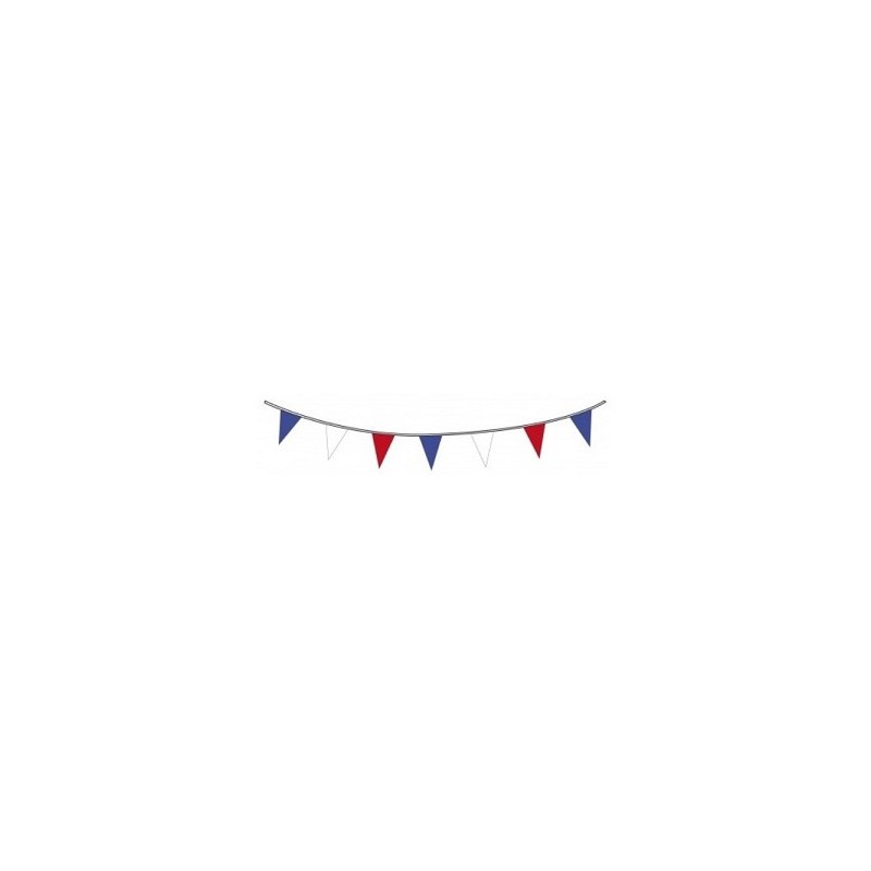 Vlaggenlijn plastic 10mtr rood/wit/blauw pak a 10
