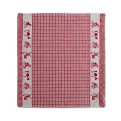 DDDDD Theedoek Dutchie rood 60x65cm 6 stuks