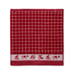 DDDDD Torchon de cuisine Dutchie rouge 50x55cm 6 pièces