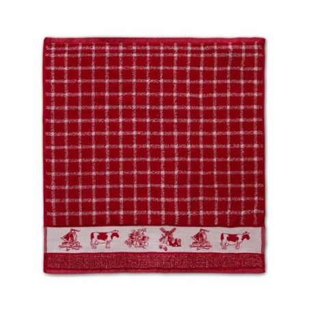 DDDDD Torchon de cuisine Dutchie rouge 50x55cm 6 pièces