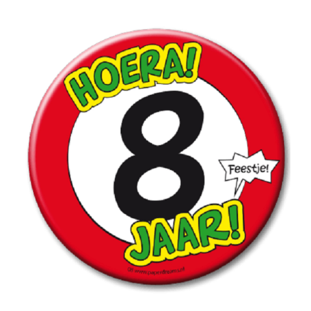 Button XL - 8 Jaar