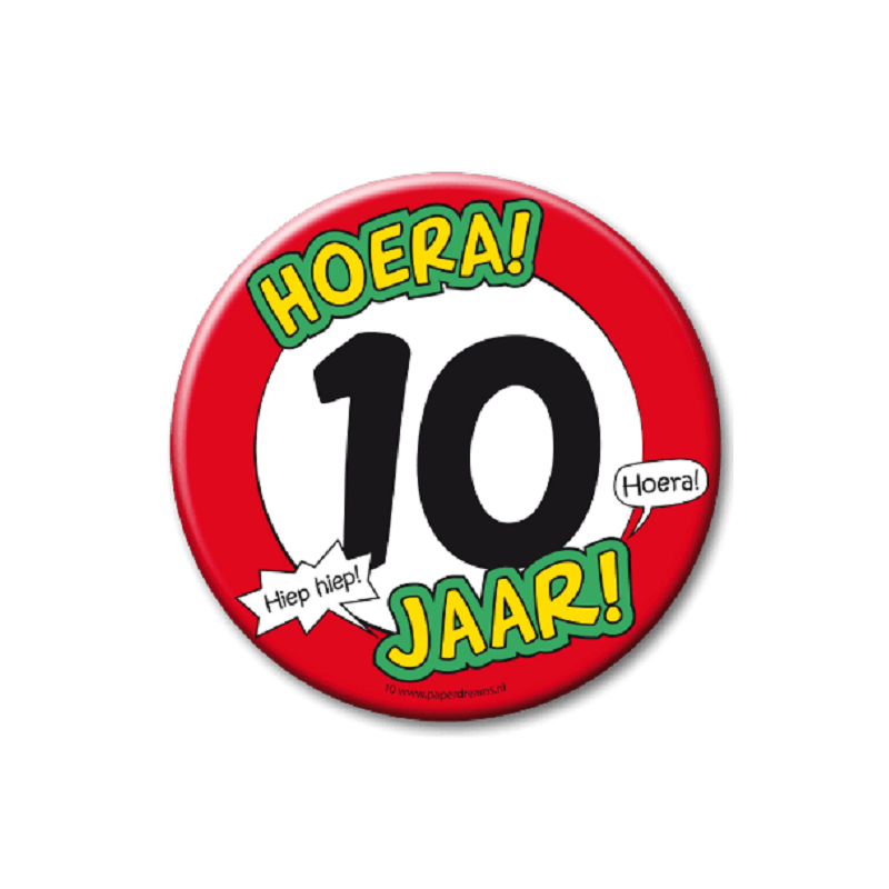 Button XL - 10 jaar