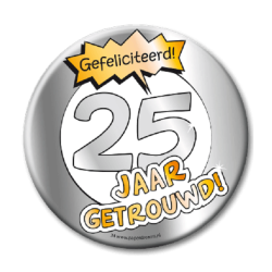 Button XL - 25 jaar getrouwd