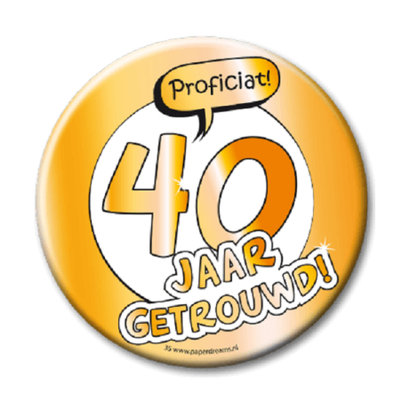 Button XL - 40 Jaar Getrouwd