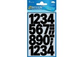 Cijferetiket Z-design Home zwart ,2 vellen watervast, Bundel van 10 stuks