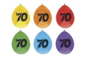 Ballons 70 ans pack de 6 pièces