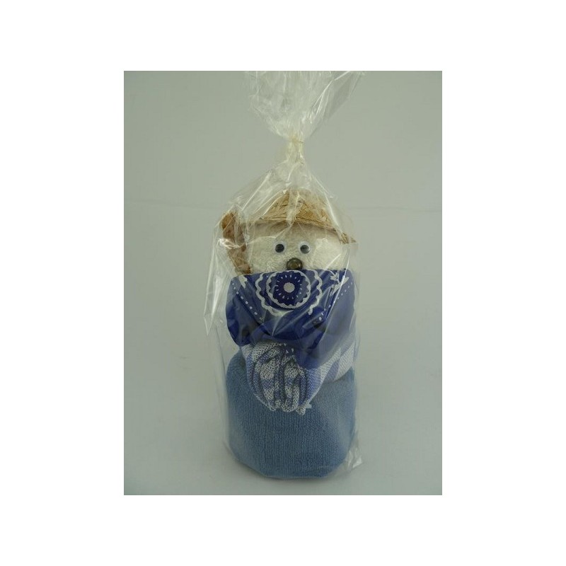 Keukendoek/gastendoek/washandje Tuinman blauw